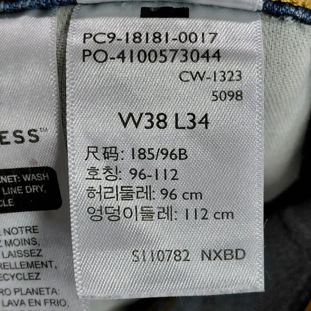 Levi's 541 Blue Tapered Stretch Jeans Men Size W38 L34